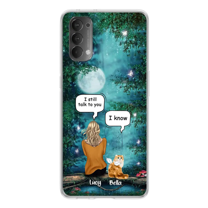 Custom Personalized Cat Memorial Phone Case - Upto 5 Cats - Best Gift For Cat Lover - I still talk to you - Case For Xiaomi, Oppo And Huawei