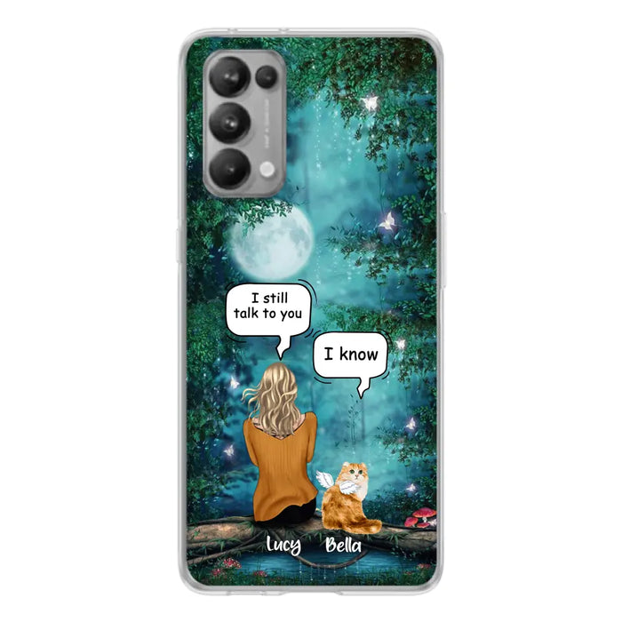 Custom Personalized Cat Memorial Phone Case - Upto 5 Cats - Best Gift For Cat Lover - I still talk to you - Case For Xiaomi, Oppo And Huawei