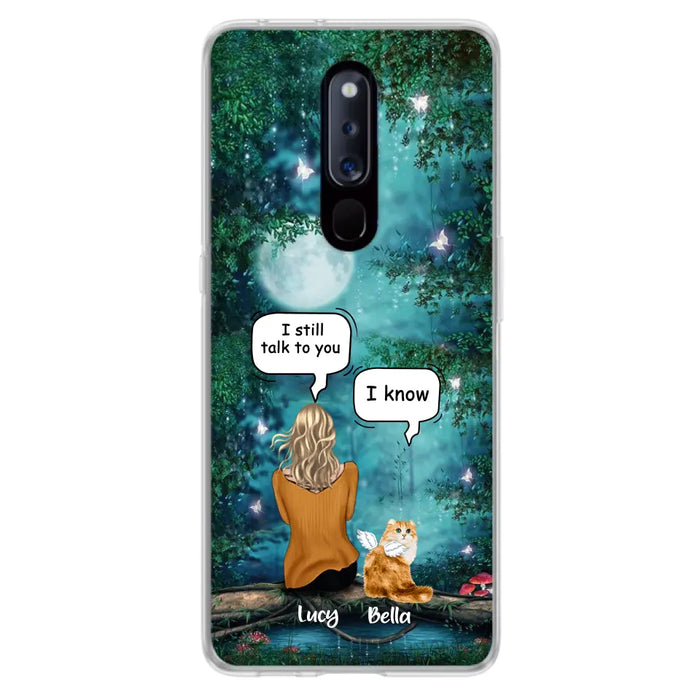 Custom Personalized Cat Memorial Phone Case - Upto 5 Cats - Best Gift For Cat Lover - I still talk to you - Case For Xiaomi, Oppo And Huawei