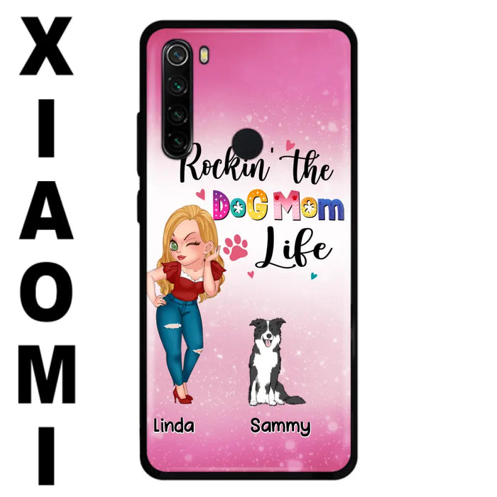 Custom Personalized Dog Mom Phone Case - Upto 6 Dogs - Gift Idea For Dog Lover - Rockin' The The Dog Mom Life - Case for Xiaomi, Huawei & Oppo