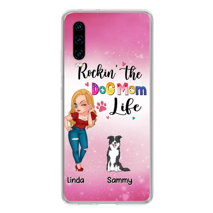 Custom Personalized Dog Mom Phone Case - Upto 6 Dogs - Gift Idea For Dog Lover - Rockin' The The Dog Mom Life - Case for Xiaomi, Huawei & Oppo