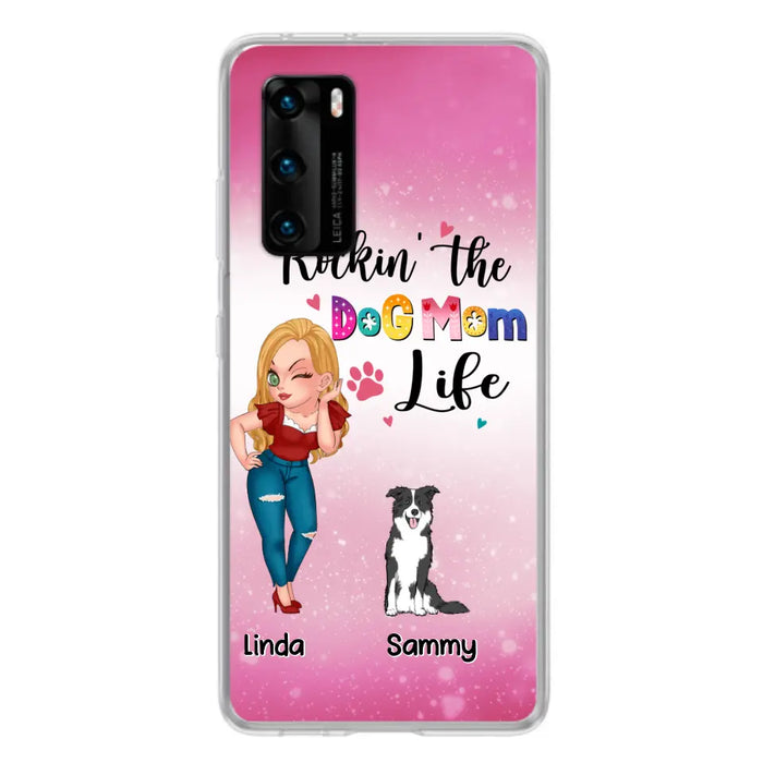 Custom Personalized Dog Mom Phone Case - Upto 6 Dogs - Gift Idea For Dog Lover - Rockin' The The Dog Mom Life - Case for Xiaomi, Huawei & Oppo