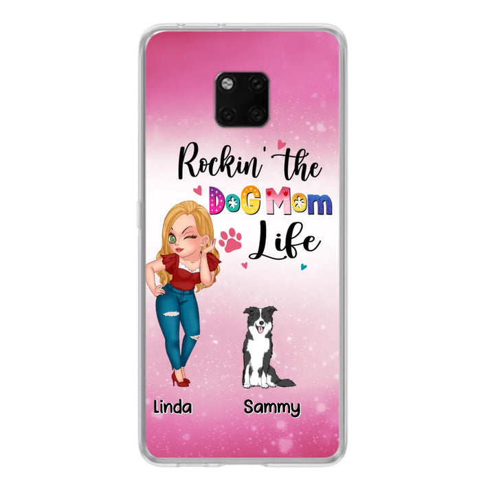 Custom Personalized Dog Mom Phone Case - Upto 6 Dogs - Gift Idea For Dog Lover - Rockin' The The Dog Mom Life - Case for Xiaomi, Huawei & Oppo