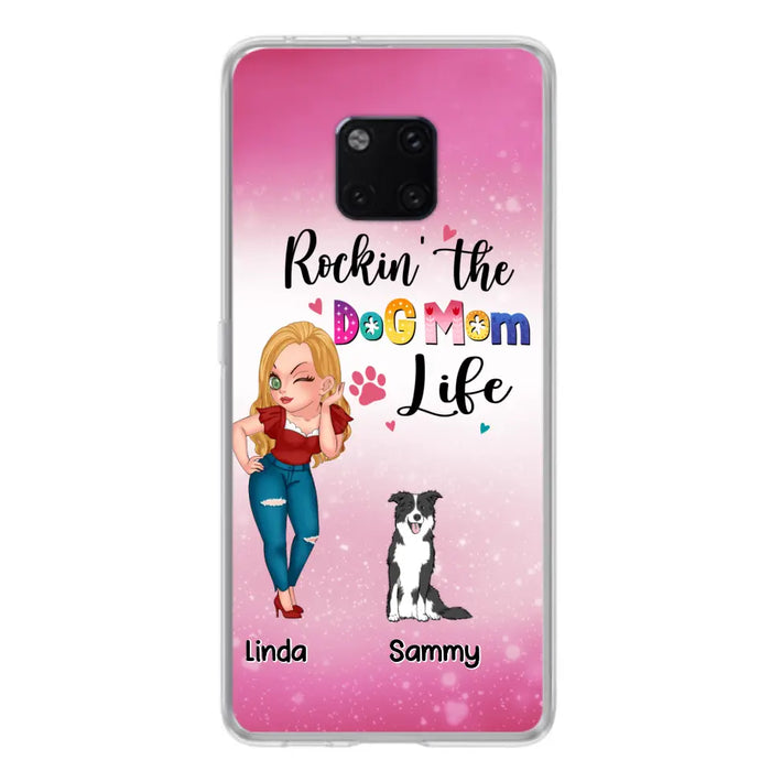 Custom Personalized Dog Mom Phone Case - Upto 6 Dogs - Gift Idea For Dog Lover - Rockin' The The Dog Mom Life - Case for Xiaomi, Huawei & Oppo