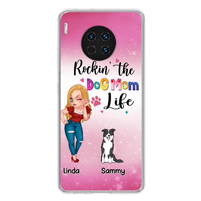 Custom Personalized Dog Mom Phone Case - Upto 6 Dogs - Gift Idea For Dog Lover - Rockin' The The Dog Mom Life - Case for Xiaomi, Huawei & Oppo