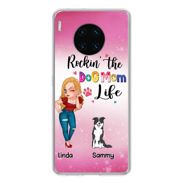 Custom Personalized Dog Mom Phone Case - Upto 6 Dogs - Gift Idea For Dog Lover - Rockin' The The Dog Mom Life - Case for Xiaomi, Huawei & Oppo