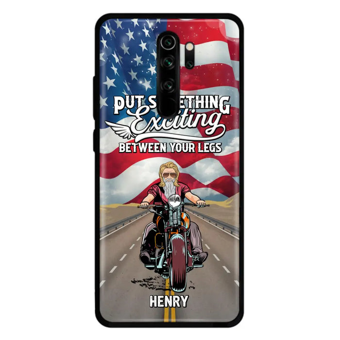 Custom Personalized Biker Phone Case - Gift Idea For Biker/Independence Day - Put Something Exciting Between Your Legs - Case For Xiaomi/Huawei/Oppo