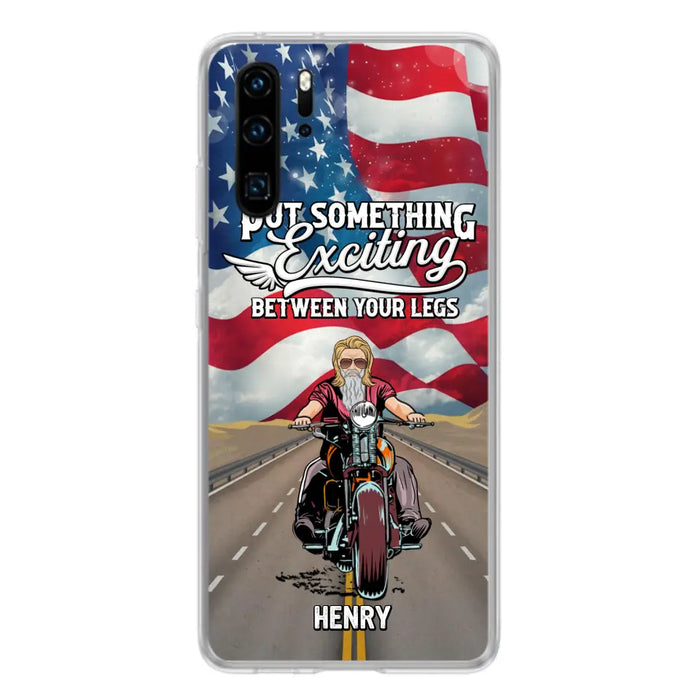 Custom Personalized Biker Phone Case - Gift Idea For Biker/Independence Day - Put Something Exciting Between Your Legs - Case For Xiaomi/Huawei/Oppo