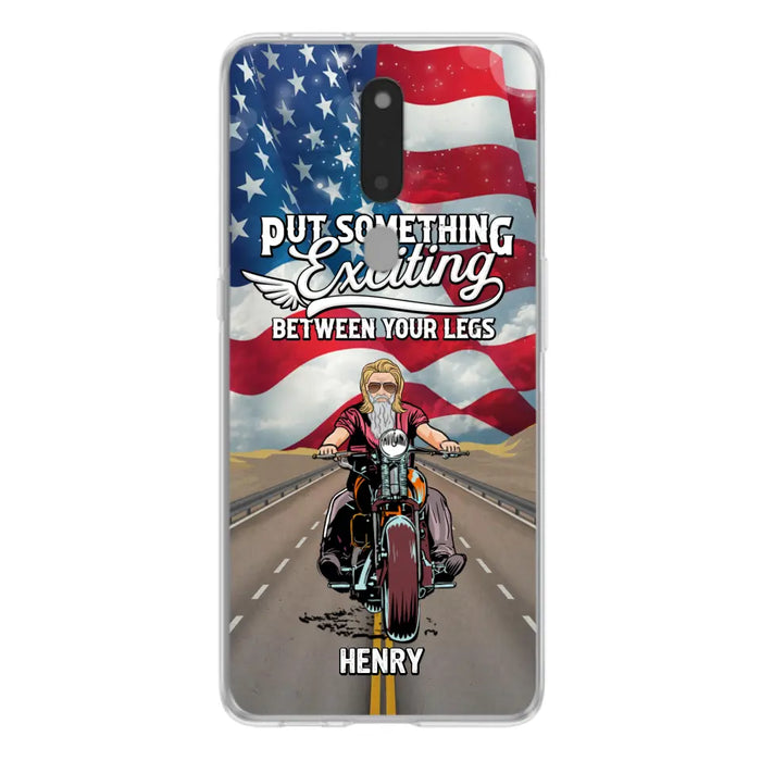 Custom Personalized Biker Phone Case - Gift Idea For Biker/Independence Day - Put Something Exciting Between Your Legs - Case For Xiaomi/Huawei/Oppo