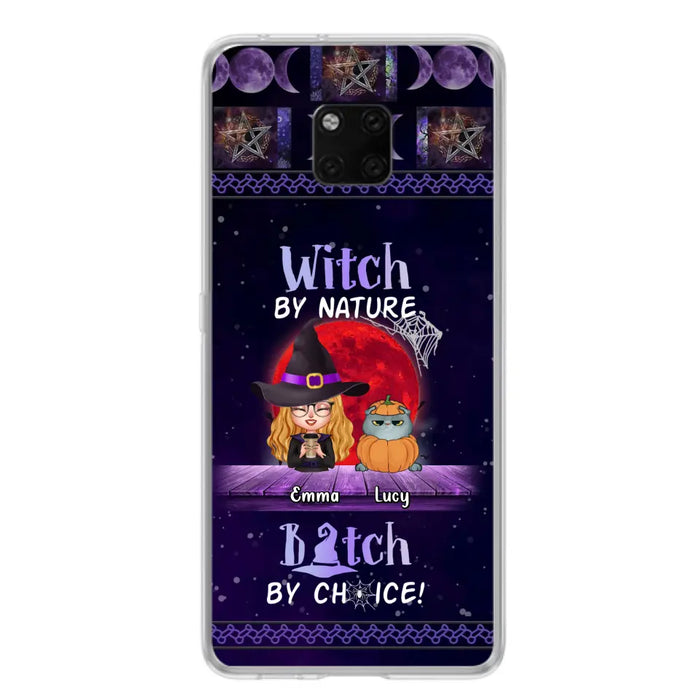 Custom Personalized Witch Phone Case - Upto 6 Cats/Dogs - Halloween Gift Idea For Cat/Dog Lovers/Friends - Case for Xiaomi, Huawei & Oppo