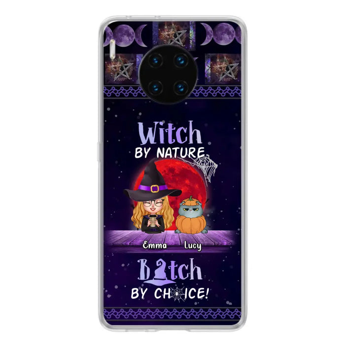 Custom Personalized Witch Phone Case - Upto 6 Cats/Dogs - Halloween Gift Idea For Cat/Dog Lovers/Friends - Case for Xiaomi, Huawei & Oppo