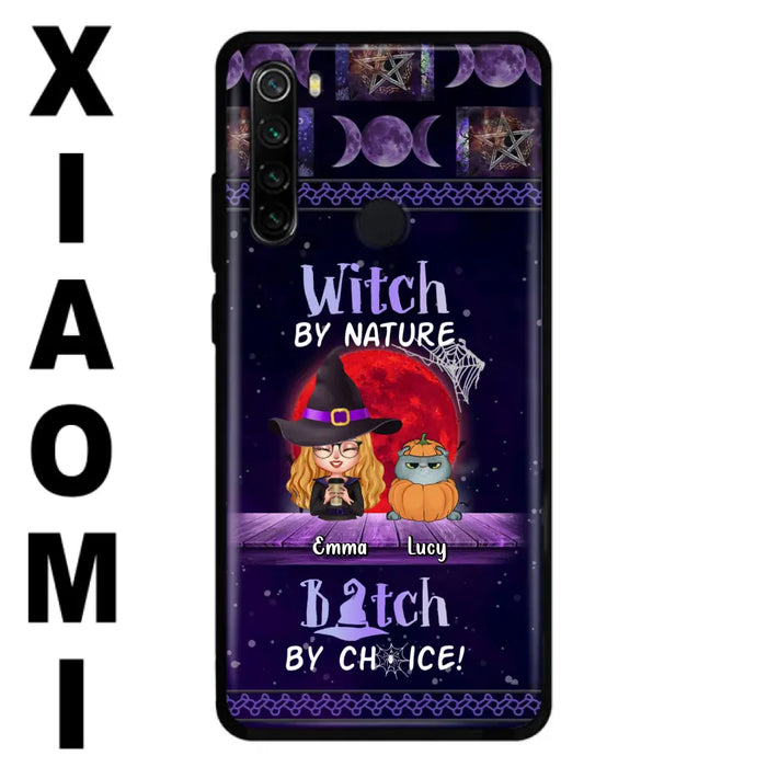 Custom Personalized Witch Phone Case - Upto 6 Cats/Dogs - Halloween Gift Idea For Cat/Dog Lovers/Friends - Case for Xiaomi, Huawei & Oppo