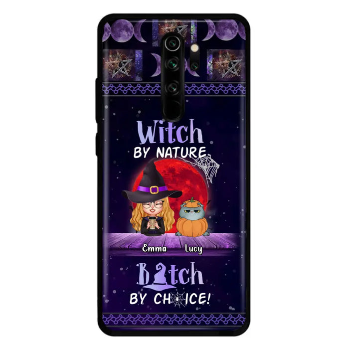 Custom Personalized Witch Phone Case - Upto 6 Cats/Dogs - Halloween Gift Idea For Cat/Dog Lovers/Friends - Case for Xiaomi, Huawei & Oppo