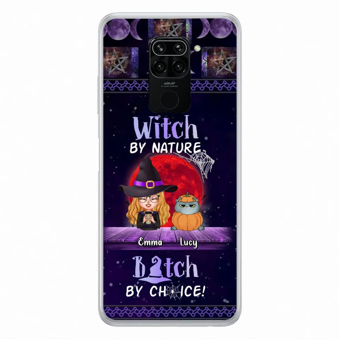 Custom Personalized Witch Phone Case - Upto 6 Cats/Dogs - Halloween Gift Idea For Cat/Dog Lovers/Friends - Case for Xiaomi, Huawei & Oppo