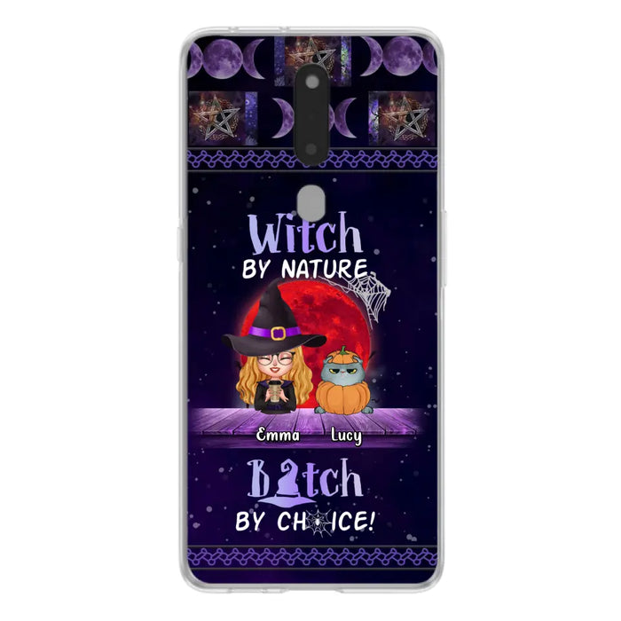 Custom Personalized Witch Phone Case - Upto 6 Cats/Dogs - Halloween Gift Idea For Cat/Dog Lovers/Friends - Case for Xiaomi, Huawei & Oppo