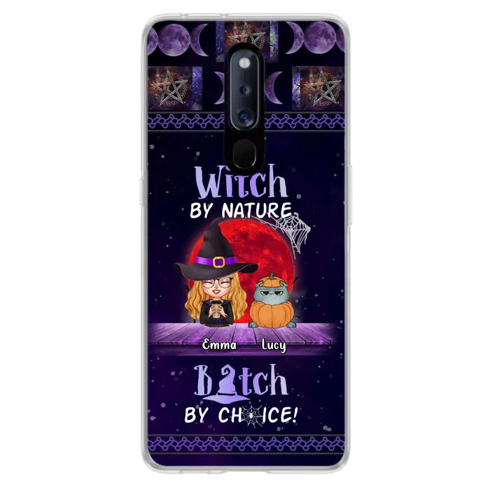 Custom Personalized Witch Phone Case - Upto 6 Cats/Dogs - Halloween Gift Idea For Cat/Dog Lovers/Friends - Case for Xiaomi, Huawei & Oppo