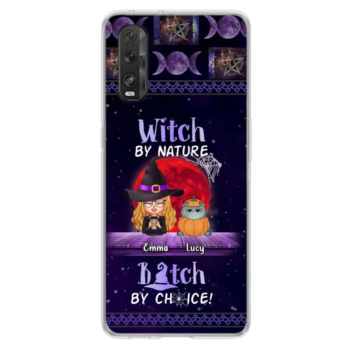 Custom Personalized Witch Phone Case - Upto 6 Cats/Dogs - Halloween Gift Idea For Cat/Dog Lovers/Friends - Case for Xiaomi, Huawei & Oppo