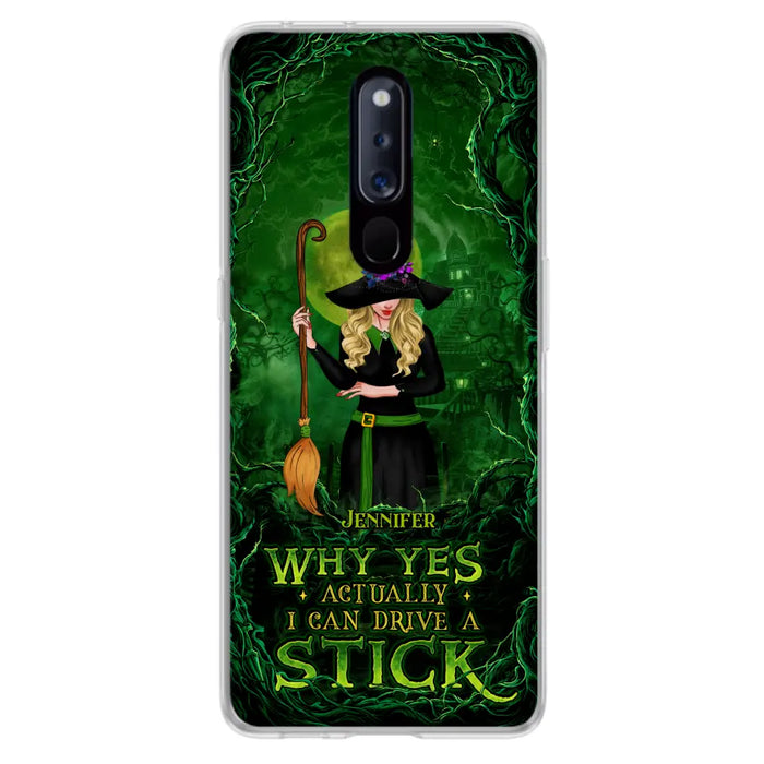 Custom Personalized Witch Phone Case for Xiaomi/ Oppo/ Huawei - Halloween Gift Idea - Why Yes Actually I Can Drive A Stick