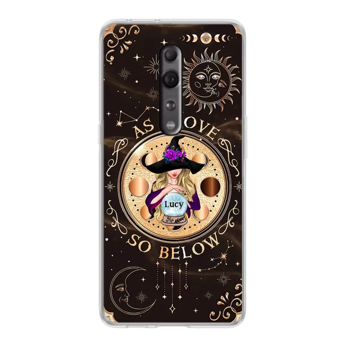 Custom Personalized Witch Phone Case - Gift Idea For Halloween Day - As Above So Below - Cases For Oppo, Xiaomi & Huawei