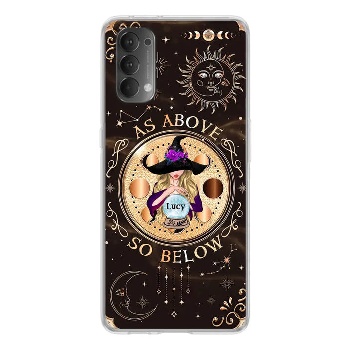 Custom Personalized Witch Phone Case - Gift Idea For Halloween Day - As Above So Below - Cases For Oppo, Xiaomi & Huawei