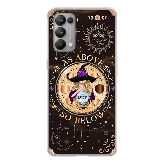 Custom Personalized Witch Phone Case - Gift Idea For Halloween Day - As Above So Below - Cases For Oppo, Xiaomi & Huawei