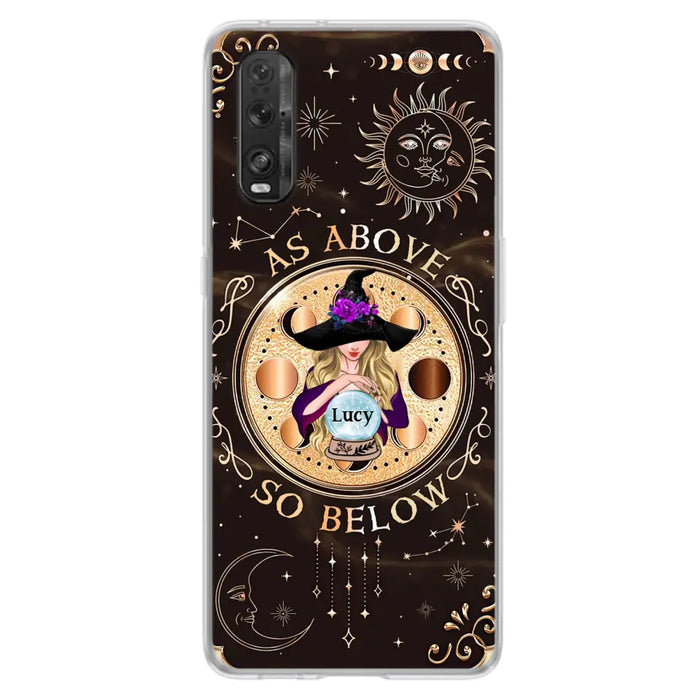 Custom Personalized Witch Phone Case - Gift Idea For Halloween Day - As Above So Below - Cases For Oppo, Xiaomi & Huawei