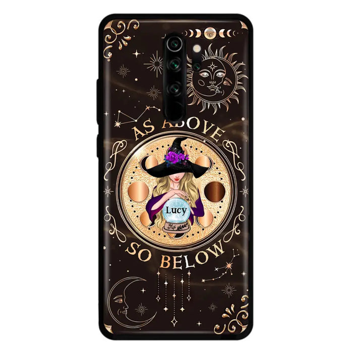 Custom Personalized Witch Phone Case - Gift Idea For Halloween Day - As Above So Below - Cases For Oppo, Xiaomi & Huawei