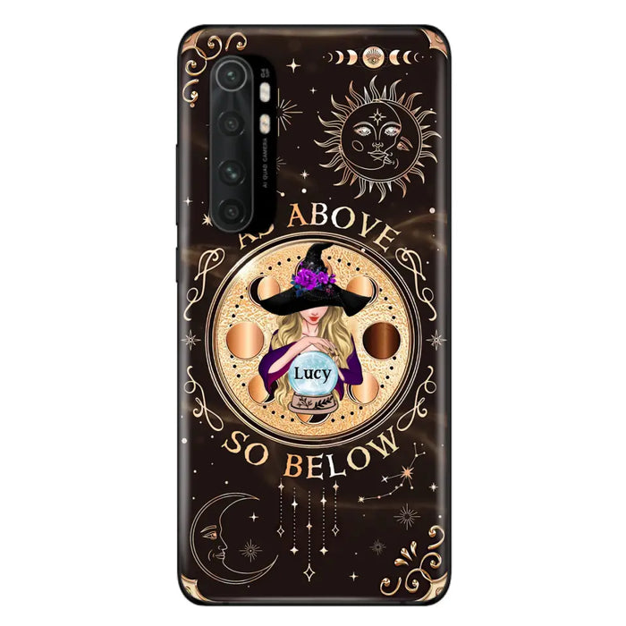 Custom Personalized Witch Phone Case - Gift Idea For Halloween Day - As Above So Below - Cases For Oppo, Xiaomi & Huawei