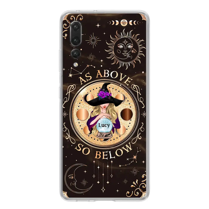 Custom Personalized Witch Phone Case - Gift Idea For Halloween Day - As Above So Below - Cases For Oppo, Xiaomi & Huawei