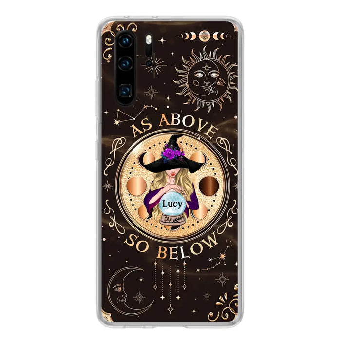 Custom Personalized Witch Phone Case - Gift Idea For Halloween Day - As Above So Below - Cases For Oppo, Xiaomi & Huawei