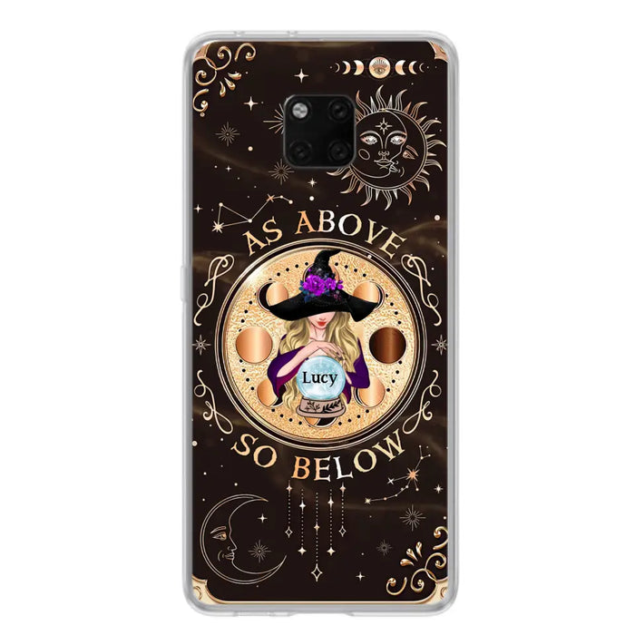 Custom Personalized Witch Phone Case - Gift Idea For Halloween Day - As Above So Below - Cases For Oppo, Xiaomi & Huawei