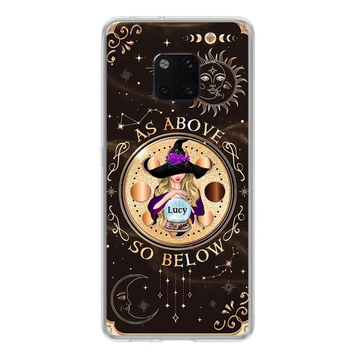 Custom Personalized Witch Phone Case - Gift Idea For Halloween Day - As Above So Below - Cases For Oppo, Xiaomi & Huawei