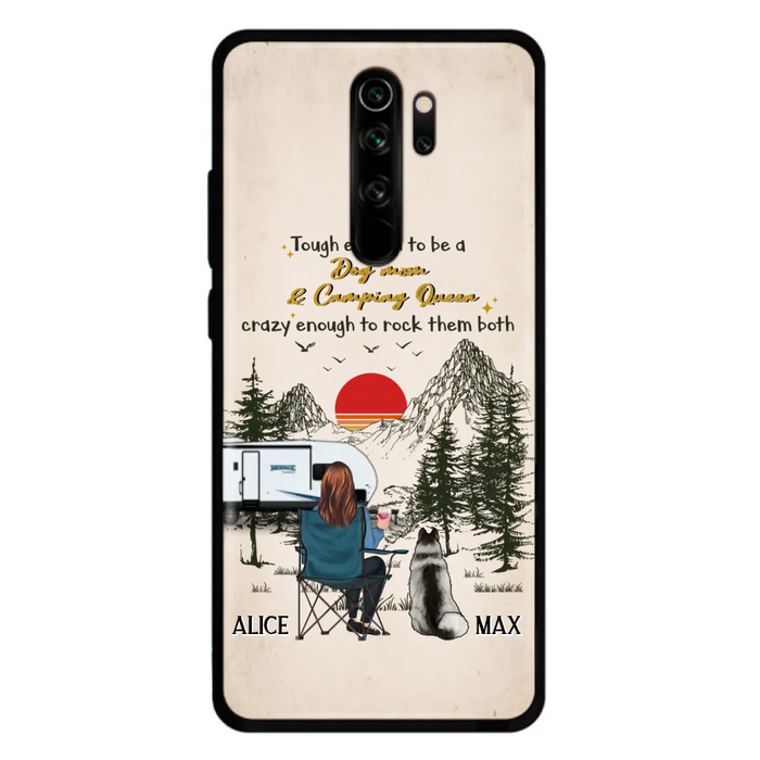 Custom Personalized Dog Mom Phone Case - Upto 4 Dogs - Mother's Day Gift Idea Dog/Camping Lovers - Tough Enough To Be A Dog Mom And Camping Queen Crazy Enough To Rock Them Both - Case For Xiaomi/Huawei/Oppo