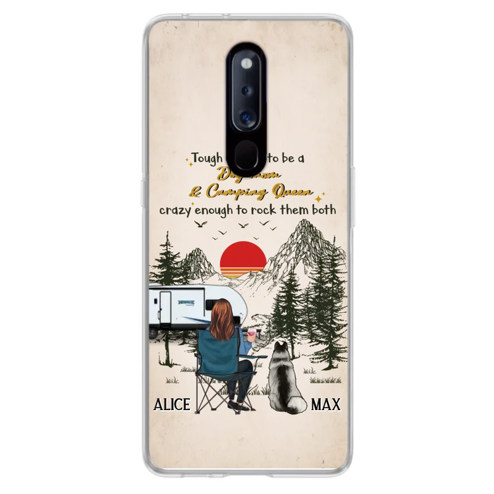 Custom Personalized Dog Mom Phone Case - Upto 4 Dogs - Mother's Day Gift Idea Dog/Camping Lovers - Tough Enough To Be A Dog Mom And Camping Queen Crazy Enough To Rock Them Both - Case For Xiaomi/Huawei/Oppo