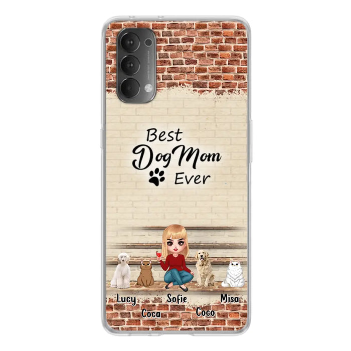 Custom Personalized Dog/Cat Mom Phone Case - Gift Idea For Dog/Cat Lovers/Mother's Day - Upto 3 Dogs/Cats - Best Dog Mom Ever - Cases Oppo/Xiaomi/Huawei