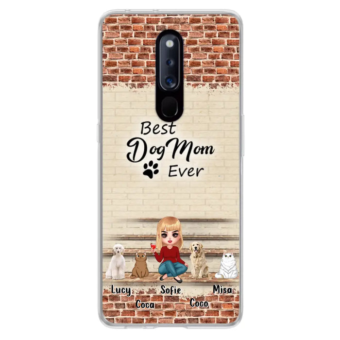 Custom Personalized Dog/Cat Mom Phone Case - Gift Idea For Dog/Cat Lovers/Mother's Day - Upto 3 Dogs/Cats - Best Dog Mom Ever - Cases Oppo/Xiaomi/Huawei