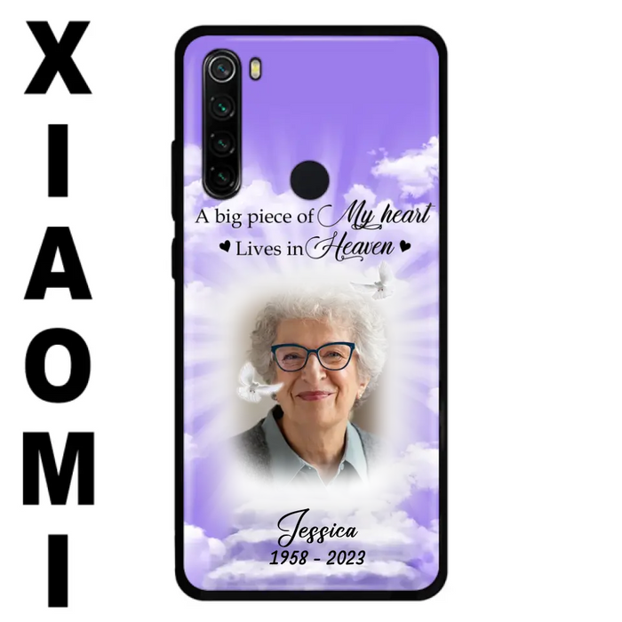 Custom Personalized Memorial Photo Phone Case - Memorial Gift Idea For Mother's Day/Father's Day - A Big Piece Of My Heart Lives In Heaven - Case For Oppo/Xiaomi/Huawei