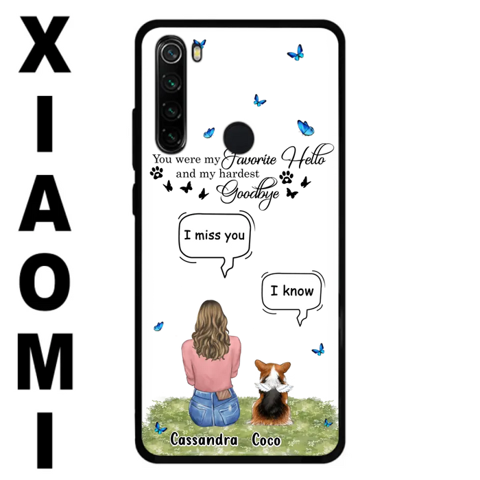 Personalized Pet Phone Case - Upto 4 Pets - Gift Idea For Couple/Dog/Cat Lover - You Were My Favorite Hello - Case For Oppo/Xiaomi/Huawei