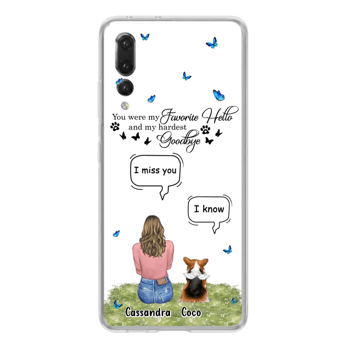 Personalized Pet Phone Case - Upto 4 Pets - Gift Idea For Couple/Dog/Cat Lover - You Were My Favorite Hello - Case For Oppo/Xiaomi/Huawei