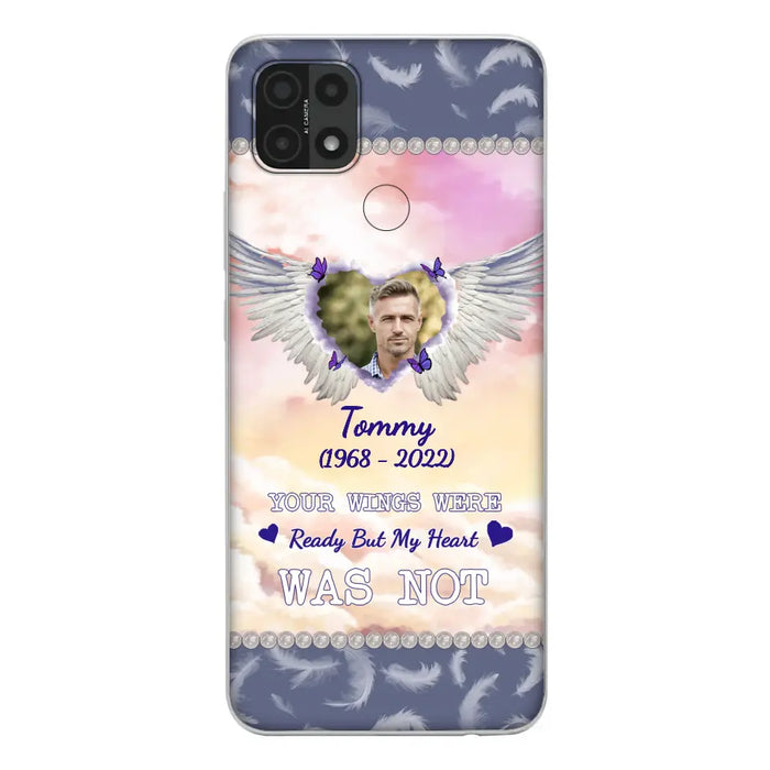 Custom Personalized Memorial Photo Phone Case - Memorial Gift Idea for Family - Your Wings Were Ready But My Heart Was Not - Case For Oppo/Xiaomi/Huawei