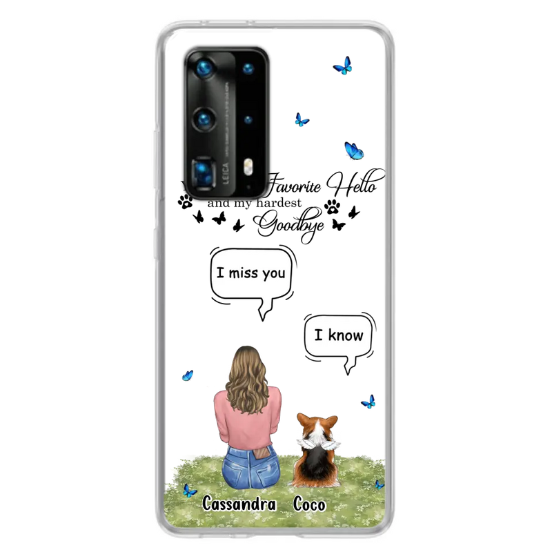 Personalized Pet Phone Case - Up to 4 Pets - Gift Idea For Couple/Dog/Cat Lover - You Were My Favorite Hello - Case For Oppo/Xiaomi/Huawei