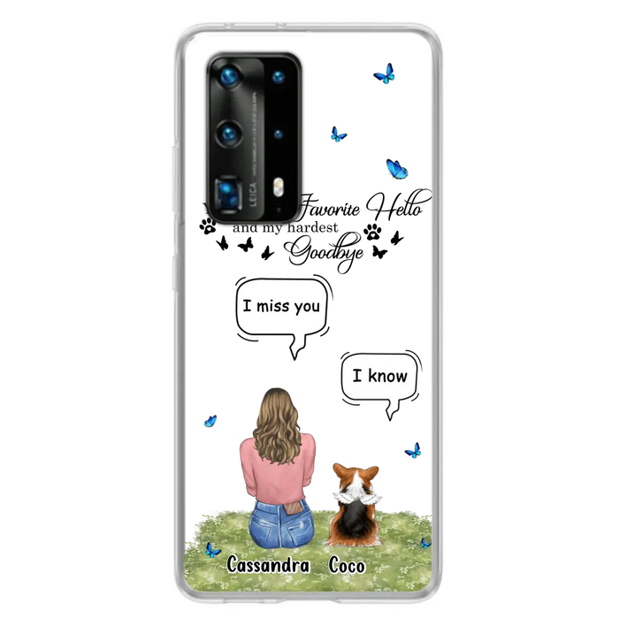 Personalized Pet Phone Case - Upto 4 Pets - Gift Idea For Couple/Dog/Cat Lover - You Were My Favorite Hello - Case For Oppo/Xiaomi/Huawei