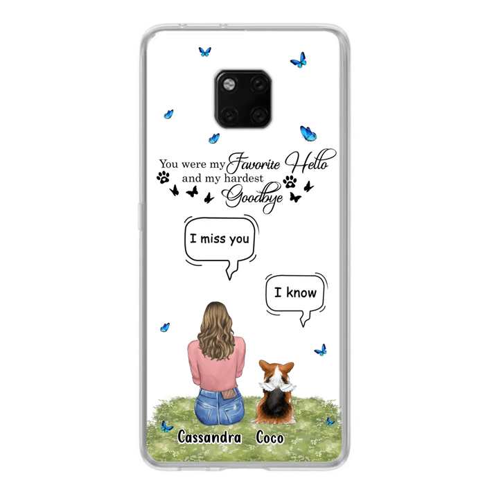 Personalized Pet Phone Case - Upto 4 Pets - Gift Idea For Couple/Dog/Cat Lover - You Were My Favorite Hello - Case For Oppo/Xiaomi/Huawei