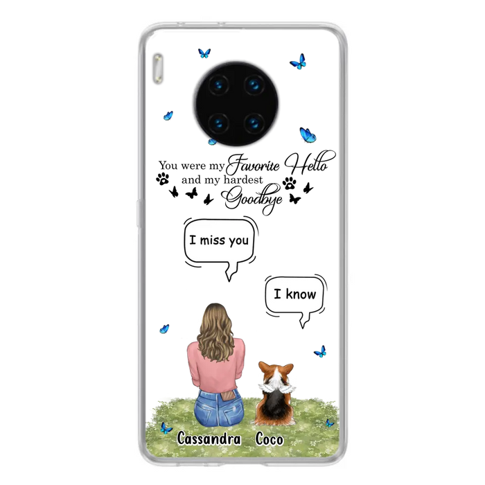 Personalized Pet Phone Case - Upto 4 Pets - Gift Idea For Couple/Dog/Cat Lover - You Were My Favorite Hello - Case For Oppo/Xiaomi/Huawei