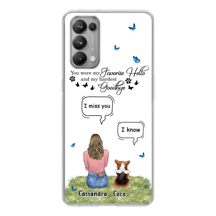 Personalized Pet Phone Case - Upto 4 Pets - Gift Idea For Couple/Dog/Cat Lover - You Were My Favorite Hello - Case For Oppo/Xiaomi/Huawei