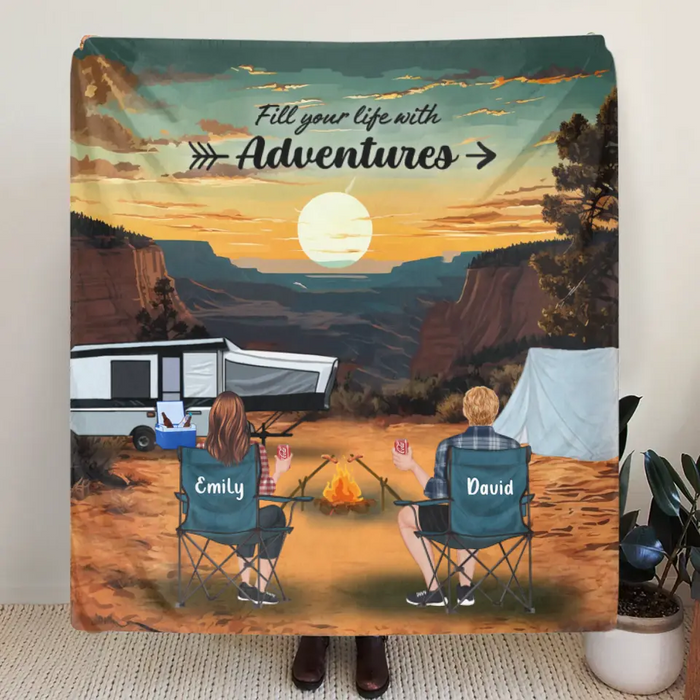 Custom Personalized Camping Grand Canyon National Park Quilt Blanket/Fleece Blanket - Full Option - Best Gift For Camping Lovers - Fill Your Life With Adventures