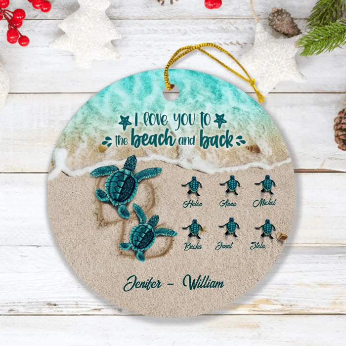 Custom Personalized Turtle Ornament - Upto 6 Baby Turtles - And So We Build A Life We Love