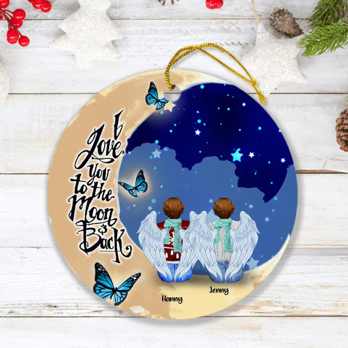 Custom Personalized Sister Moon Ornament - Best Gift For Sisters - Upto 5 Women - Always Sisters