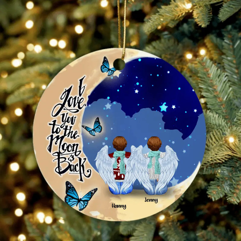 Personalized Sister Moon Ornament - Best Gift For Sisters - Up to 5 Women - Always Sisters
