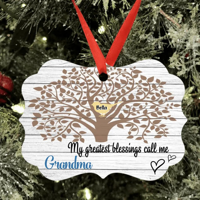 Custom Personalized Family Tree Ornament - Upto 10 Birds - Christmas Gift For Family - My Greatest Blessings Call Me